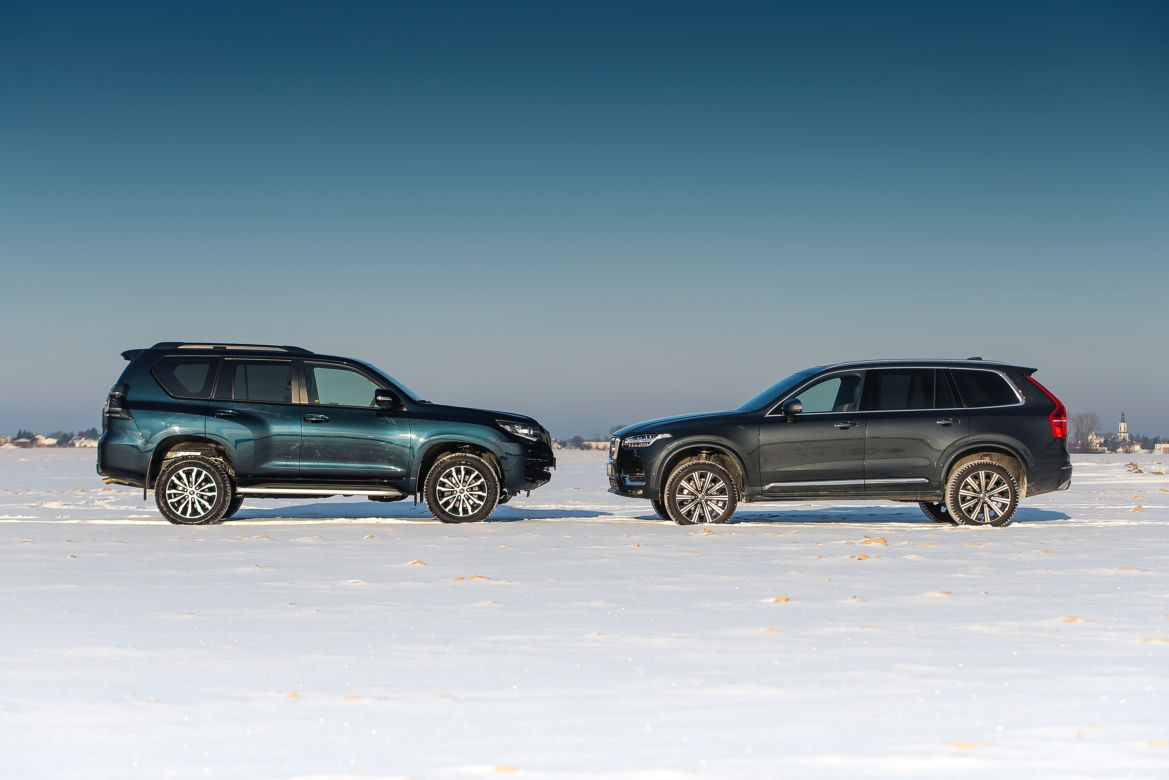 Volvo XC90 B5 AWD 8AT Inscription vs. Toyota Land Cruiser 2.8 D-4D AWD 6AT Executive