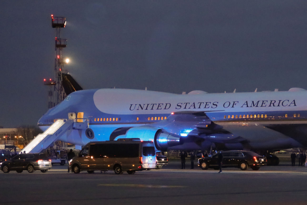 Samolot Air Force One na Lotnisku Chopina