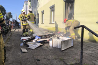 Pożar mieszkania w Zabrzu