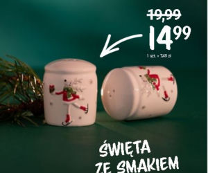 Taka solniczka i pieprzniczka (14,99 zł) na świątecznym stole to marzenie każdej pani domu.