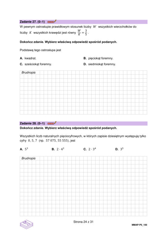 Arkusz CKE nowa formuła 2023 - matematyka podstawowa