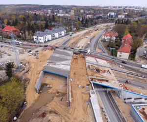 Budowa węzła Łękno - kwiecień 2021