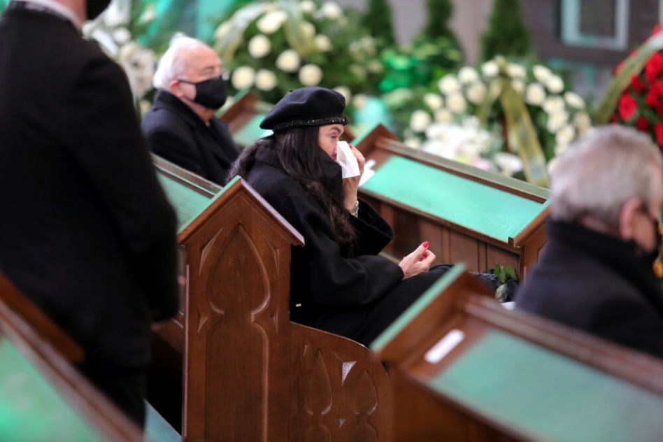 Ewa Krawczyk na pogrzebie męża Krzysztofa Krawczyka