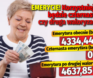 Emerycie! Korzystniejsza będzie czternastka, czy druga waloryzacja?