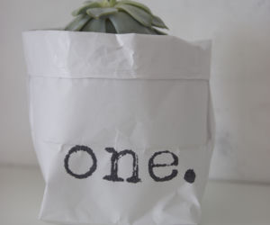 DIY: papierowa torba osłonka na doniczkę