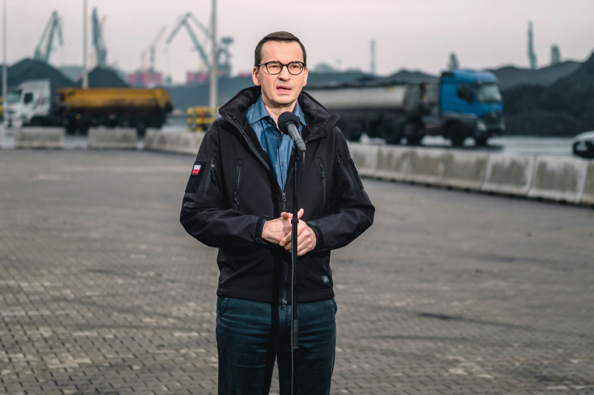 Premier w Gdańsku. Morawiecki sprawdził węgiel
