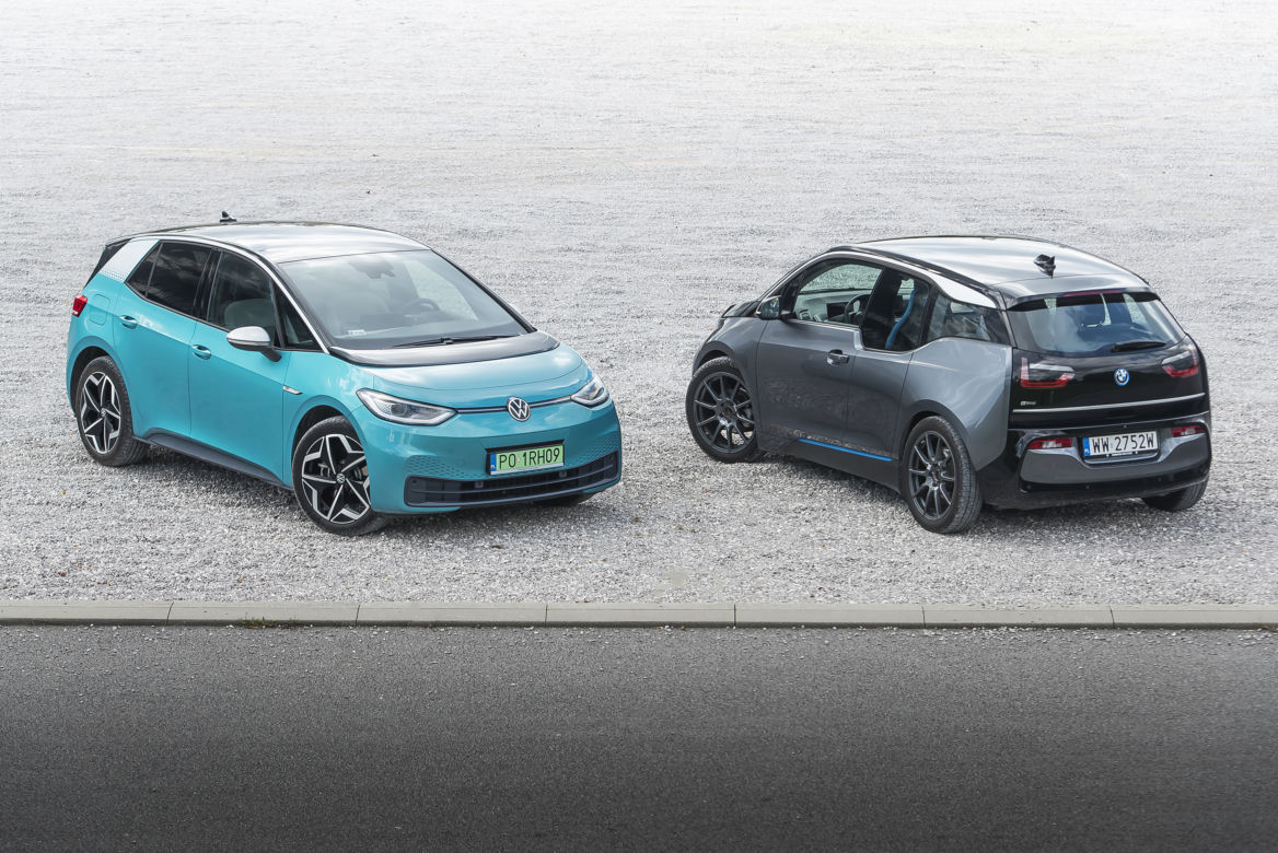 Volkswagen ID.3 1ST 204 KM 58 kWh vs. BMW i3 120 Ah 170 KM