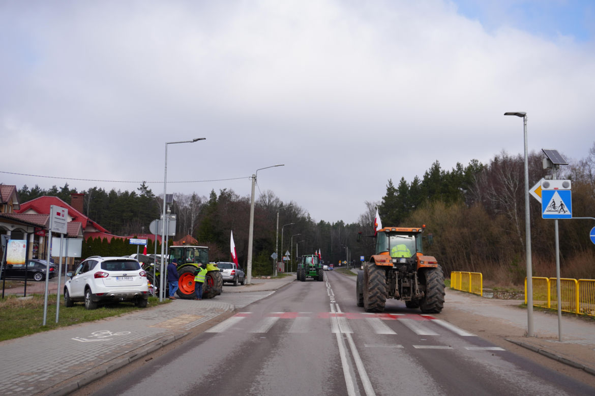 Protest rolników wokół Białegostoku - 20 marca 2024