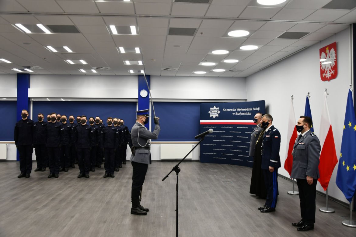 Nowi funkcjonariusze w szeregach podlaskiej policji