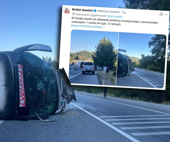 Wypadek polskiego autokaru w Turcji. Ofiara śmiertelna i ranni turyści