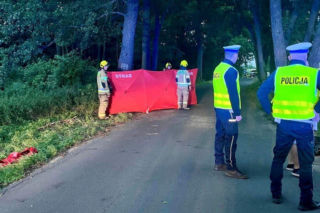 16-latek roztrzaskał się motocyklem na drzewie. Czerwony parawan w miejscu wypadku łamie serce