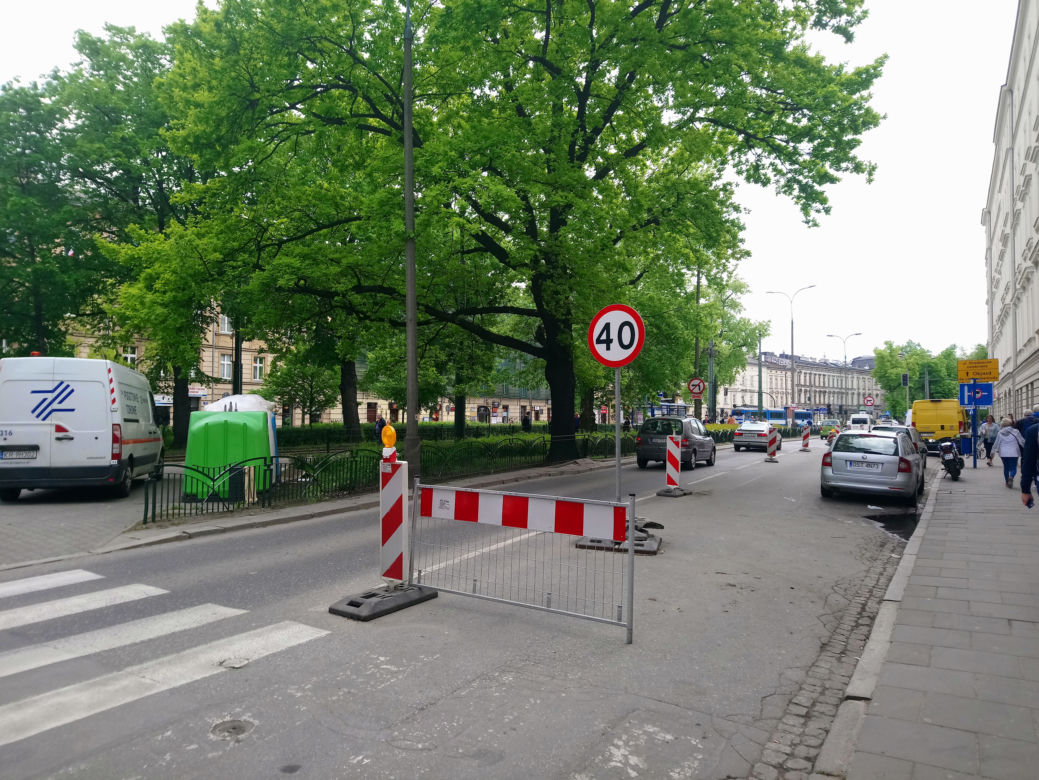 Kraków: Zobacz jak postępują prace przy przebudowie ulicy Krakowskiej