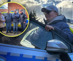 Stawił czoła pijanemu kierowcy. Bohaterską postawę przypłacił zdrowiem. Kuba Znojek odwiedził szczecińskich policjantów