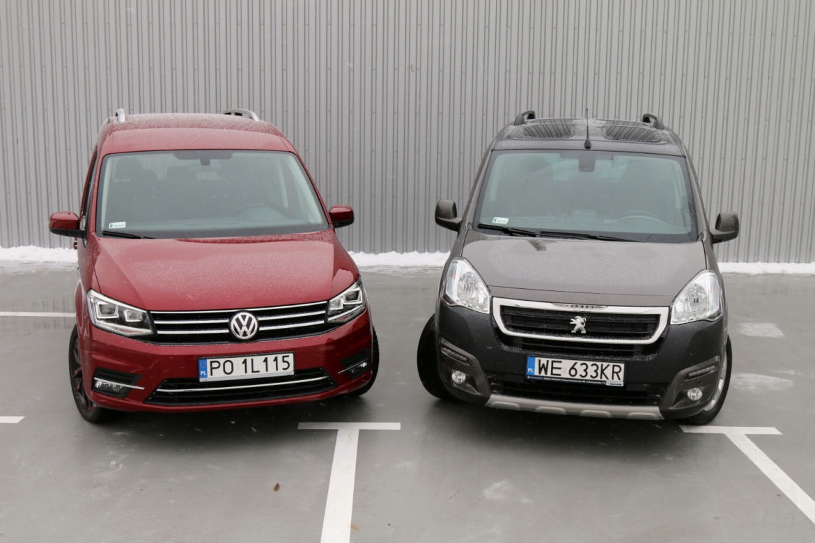 Volkswagen Caddy Trendline 2.0 TDI vs. Peugeot Partner Tepee 1.6 BlueHDi