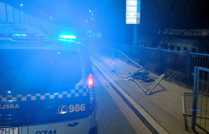 Nocny wypadek na Moście Gdańskim w Warszawie