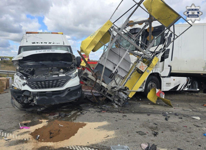 Wypadek na A1 pod Częstochową