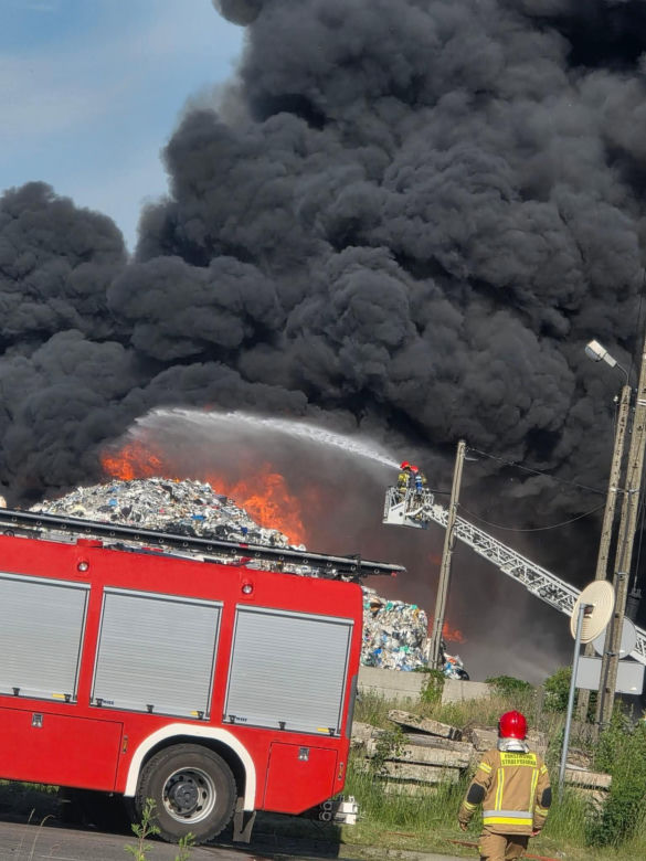 Pożar na terenie zakładu PreZero