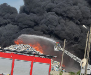 Pożar na terenie zakładu PreZero