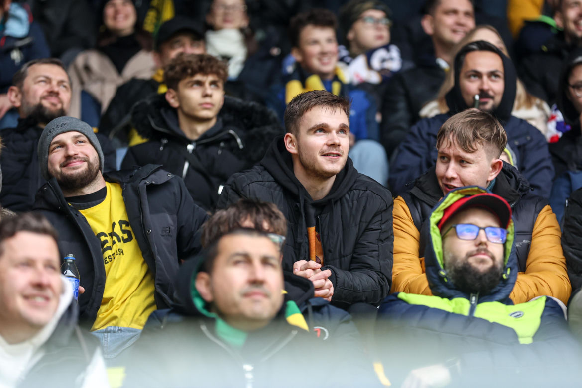Kibice na meczu GKS Katowice - Lech Poznań