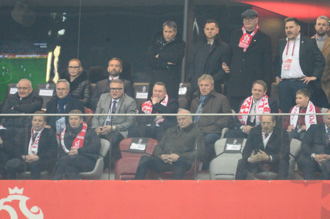 Karol Nawrocki i Przemysław Czarnek na mecze Polska - Albania