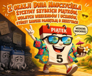 Zabawna kartka z okazji Dnia Nauczyciela