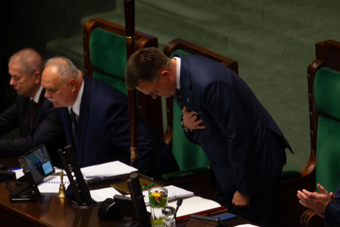 Szymon Hołownia na ostatnim posiedzeniu jako marszałek