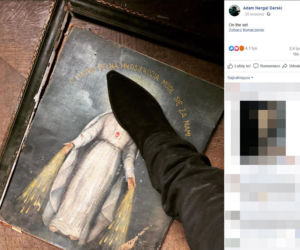 Adam Nergal Darski podeptał obraz z Matka Boską 