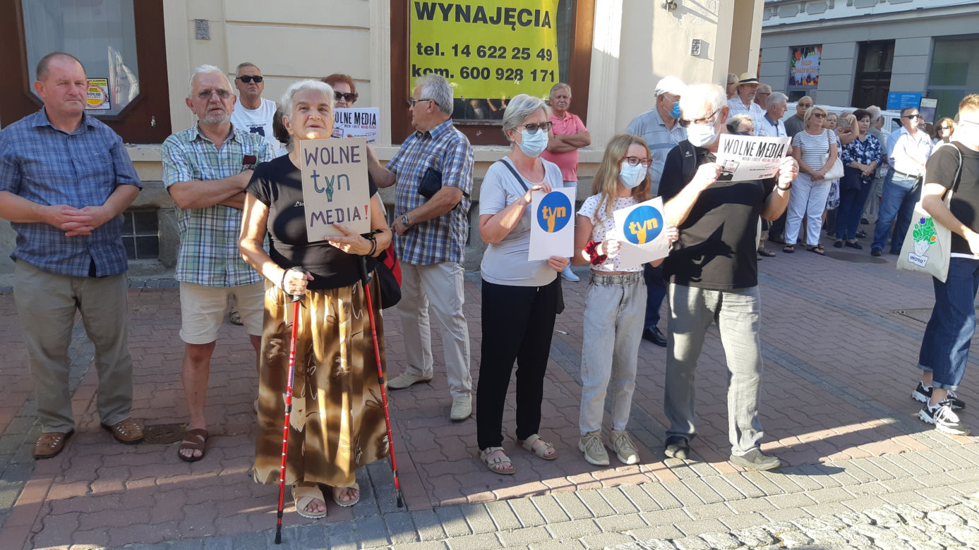 "Wolne media!". Mieszkańcy Tarnowa wyszli na ulicę 