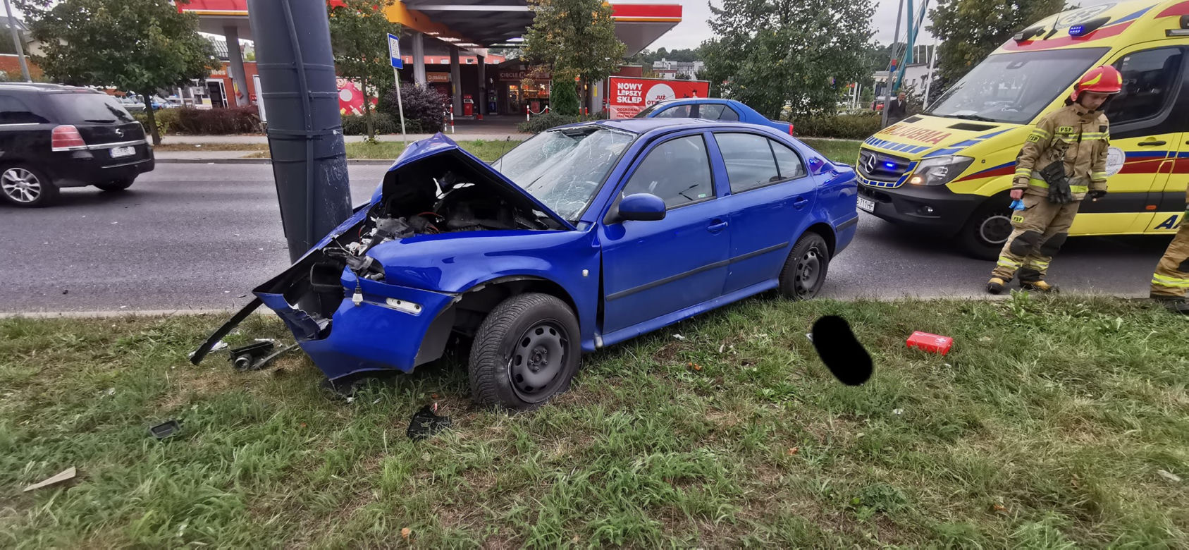 Bydgoszcz: Wypadek na ul. Jagiellońskiej! Jedna osoba trafiła do szpitala 