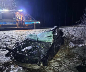 Tragiczny wypadek na trasie Butryny-Nowa Kaletka. Nie żyje 29-letni kierowca BMW [ZDJĘCIA]