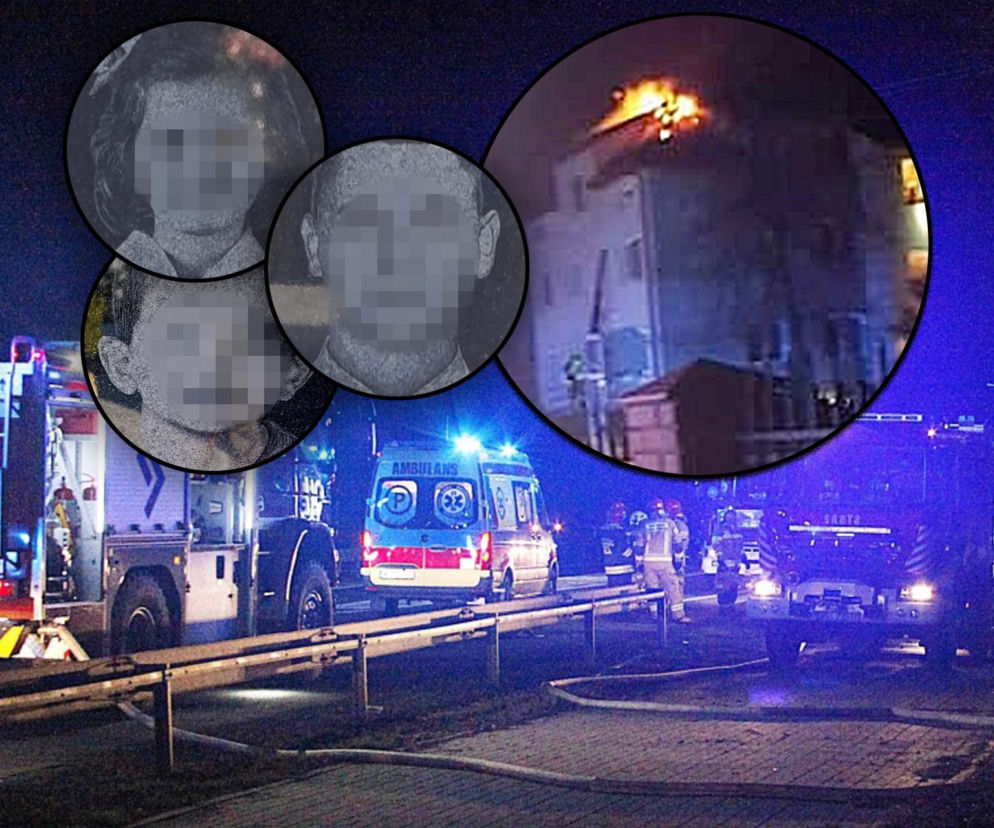 Pożar wybuchł w nocy. Ogień i dym odcięły drogę ucieczki czteroosobowej rodzinie