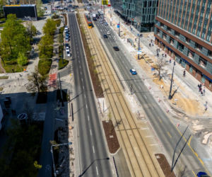 Budowa przejścia dla pieszych przez ul. Marszałkowską w Warszawie na wysokości ul. Sienkiewicza