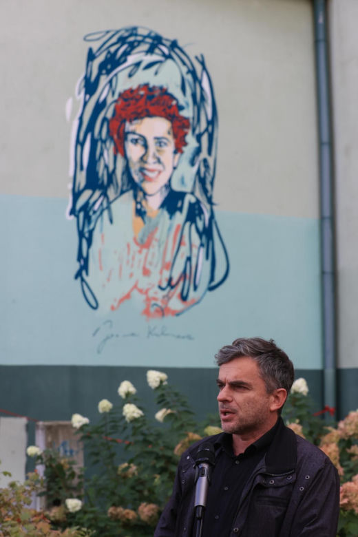 Mural w Łodzi z Joanną Kulmową