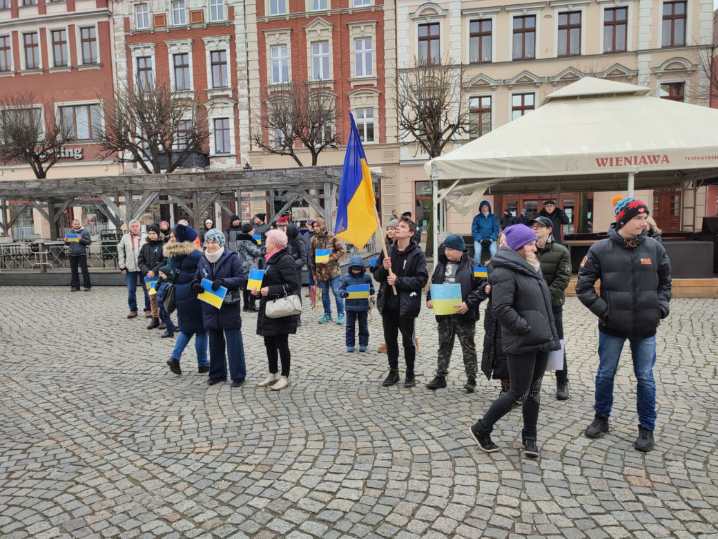 Manifestacja na leszczyńskim rynku