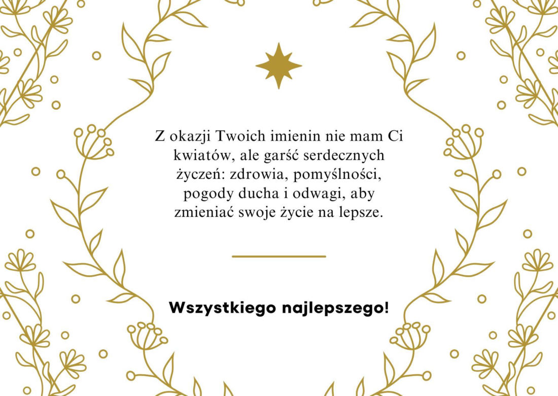 Piękne kartki z życzeniami imieninowymi. Śliczne wzory do wysłania