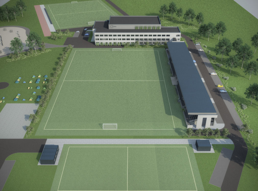 Wizualizacja kompleksu sportowego w Zawadzie