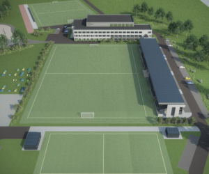 Wizualizacja kompleksu sportowego w Zawadzie