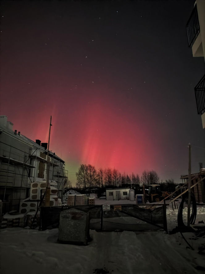 Zorza polarna nad Podkarpaciem