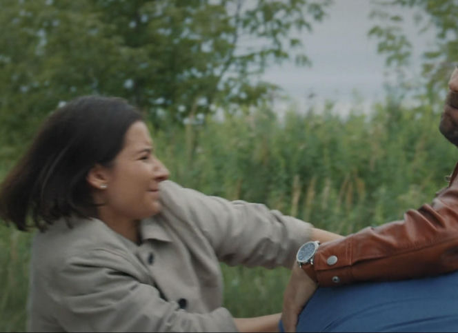 M jak miłość, odcinek 1899. Agnes (Amanda Mincewicz),Martin (Paweł Izdebski)