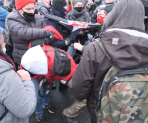 Starcie policji z uczestnikami protestu