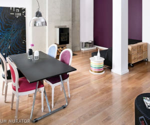 ściana z betonu salon