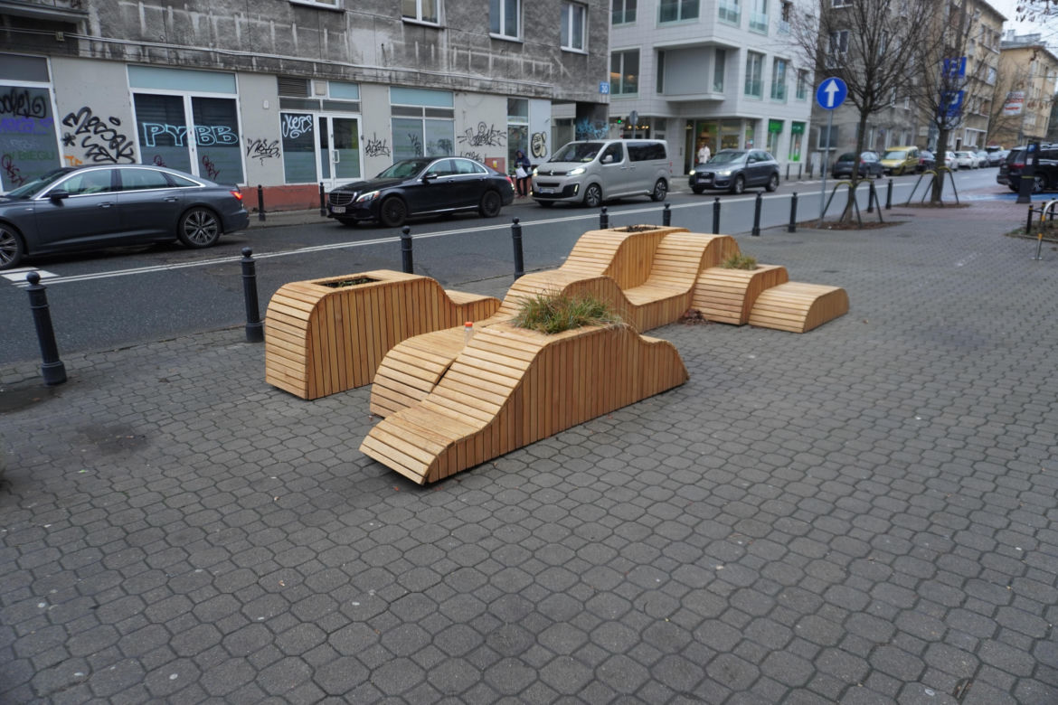 Parklety przy ulicy Puławskiej