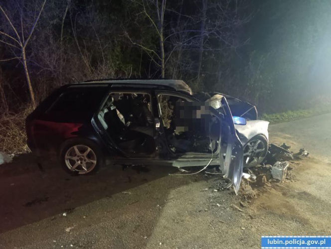 Tragedia na Dolnym Śląsku. Dwóch młodych mężczyzn zginęło w wypadku