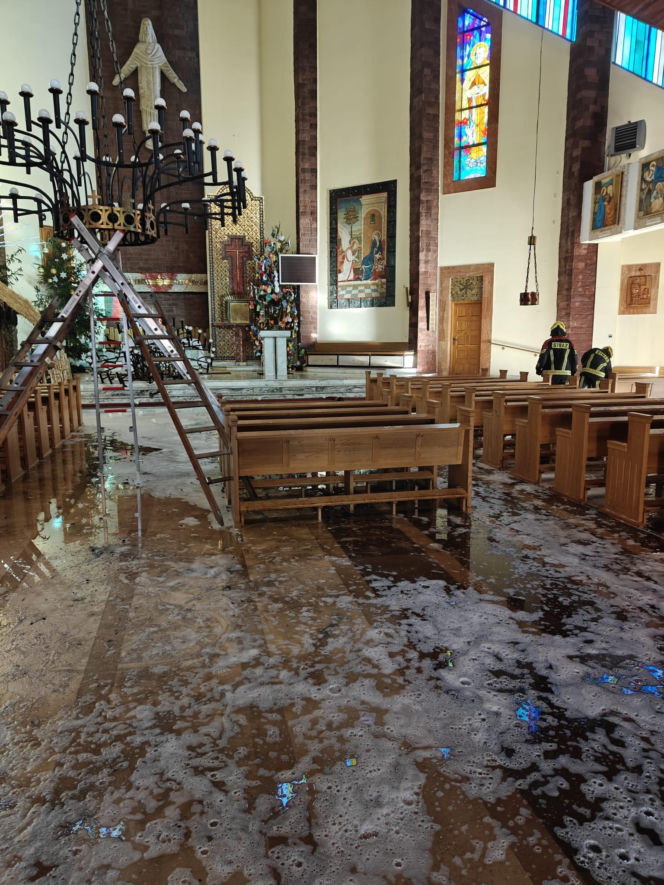 Pożar kościoła w Lublinie