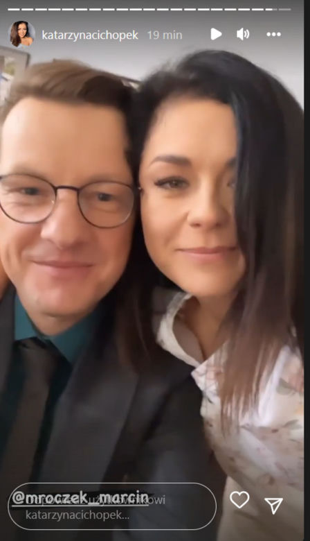 M jak miłość na planie nowego sezonu po wakacjach. Kinga (Katarzyna Cichopek), Piotrek (Marcin Mroczek)