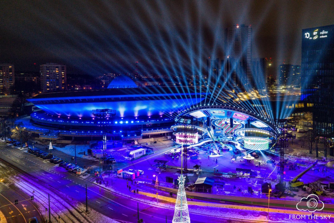 Sylwester z Dwójką TVP w Katowicach: Próba iluminacji sceny
