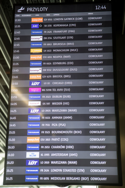 Opustoszałe lotnisko w Krakowie