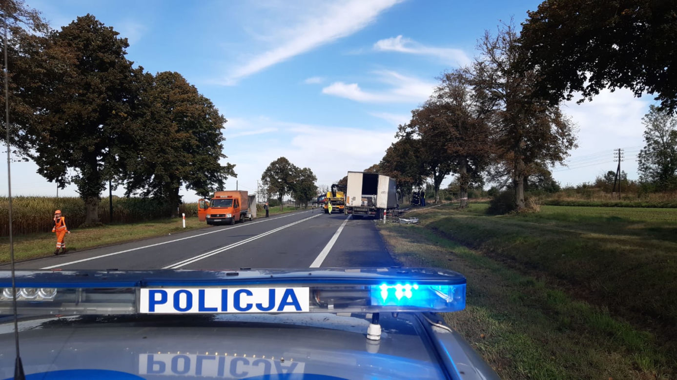 Tragiczny wypadek w Ostaszewie. Nagły manewr i straszna śmierć kierowcy