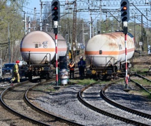 Akcja przepompowywania amoniaku z wykolejonej cysterny