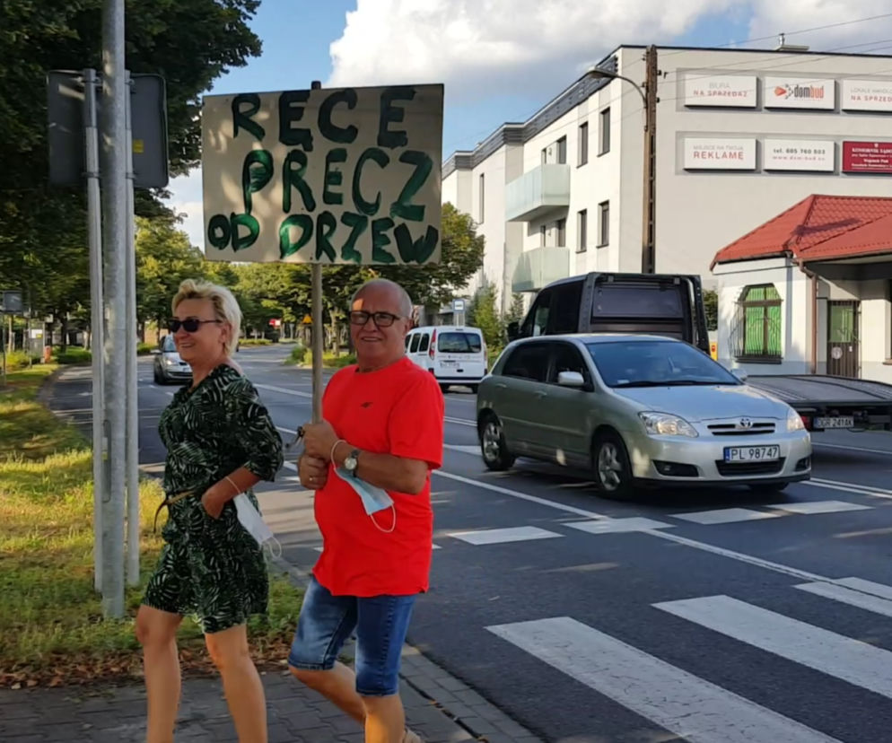 Gorąca dyskusja na ulicy Fabrycznej. W cieniu drzew planowanych do wycięcia 